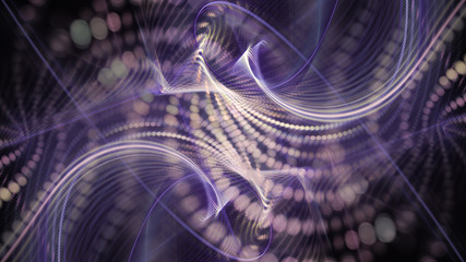 Fototapete - Abstract background element. Fractal graphics series. Composition of glowing lines and mosaic halftone effects. Wide format high resolution image. 3d illustration