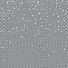 Wall Mural - vector falling snow or snowflakes. isolated on transparent background - stock vector.