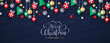 © Cienpies Design - Merry christmas banner of paper art holiday icons