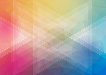 Wall Mural - Flat awesome horizontal background with triangle shapes for web design