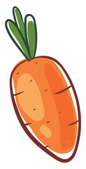 Poster - Carrot, illustration, vector on white background.