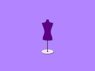 Sticker - Mannequin, illustration, vector on white background.