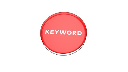 Poster - pushing big red button with word Keyword.