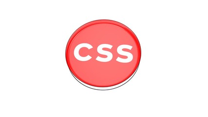 Canvas Print - pushing big red button with word Css.