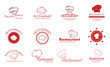 © milosdizajn - Chef Hat And Restaurant Logo Set - Isolated On White. Vector For Food Icon, Cooking Hat, Kitchen, Bar And Chef Logo Design. Restaurant And Chef Hat Logo For Bistro, Cook Elements And Food Labels