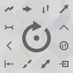 Poster - Arrow, point icon. Universal set of arrows for website design and development, app development