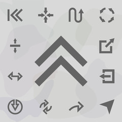 Poster - Arrow, up icon. Universal set of arrows for website design and development, app development