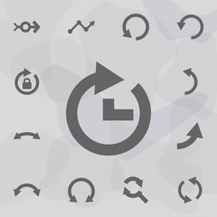 Poster - Arrow, time icon. Universal set of arrows for website design and development, app development