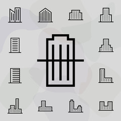 Poster - Skyscraper, Building icon. Universal set of building for website design and development, app development