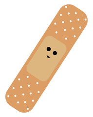 Sticker - Bandage, illustration, vector on white background.