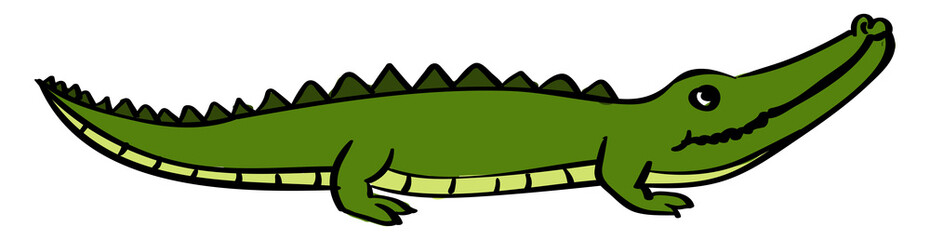 Poster - Crocodile, illustration, vector on white background.