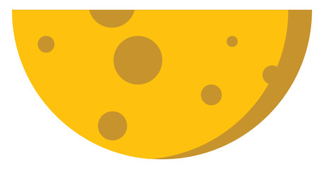 Poster - Cheese, illustration, vector on white background.