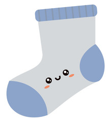 Wall Mural - Cute sock, illustration, vector on white background.