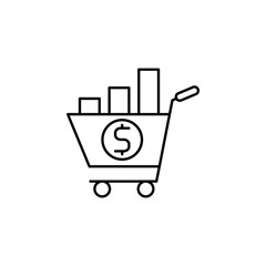 Poster - Shopping, chart icon. Element of business icon. Thin line icon