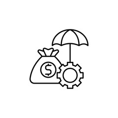 Poster - Money, protection icon. Element of business icon. Thin line icon