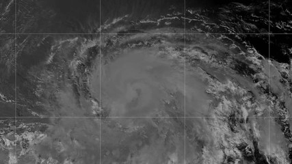 Wall Mural - 2019 hurricane barbara time lapse satellite imagery. floater band 05 this work was created using dat