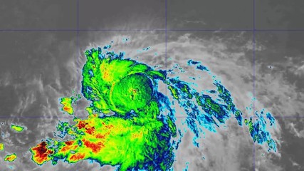Wall Mural - 2019 hurricane barbara time lapse satellite imagery. floater band 07 this work was created using dat