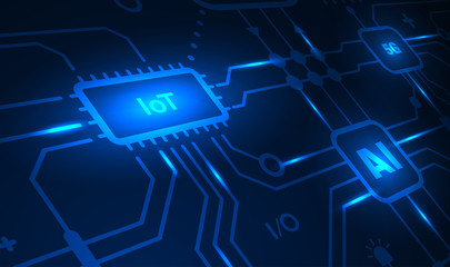 Wall Mural - iot connection technology background. vector illustrator
