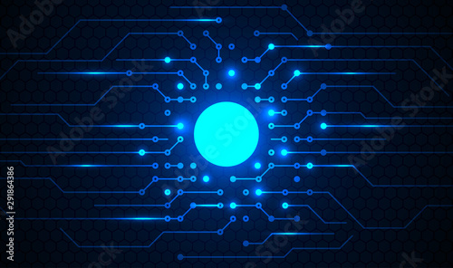 Circuit center connection technology background. Vector illustrator