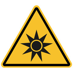 Wall Mural - Warning sign Optical radiation vector - Perfect for Symbol,sign,label,sticker,backgrounds etc.