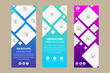 © 1234design - gradient blue purple square Business Roll Up Banner design template ,Abstract Geometric banner template Vector illustration set, abstract presentation brochure flyer template vertical template vector
