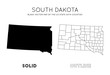 South Dakota map. Blank vector map of the Us State with counties. Borders of South Dakota for your infographic. Vector illustration.