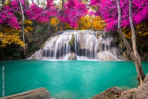amazing-in-nature-beautiful-waterfall-at-colorful-autumn-forest-in-fall-season