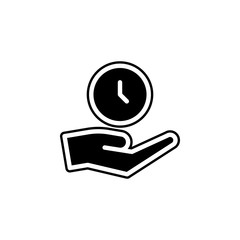 Poster - Arm, time, save icon. Simple glyph, flat vector of time icons for ui and ux, website or mobile application