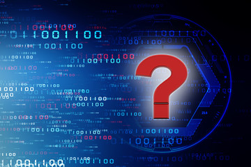 Poster - 3d illustration question mark background