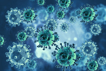 Viral Disease, Virus, Bacteria, Cell, 3d Illustration