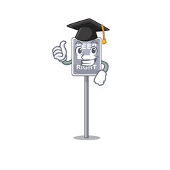 Sticker - Graduation keep right isolated in the cartoon