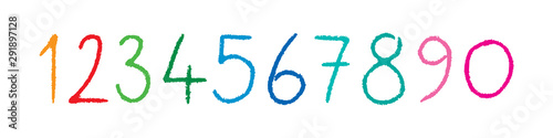 Fotomural hand drawn mathematics numbers. hand drawing numbers