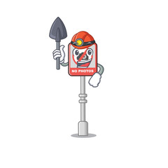 Sticker - Miner no camera isolated with the cartoon