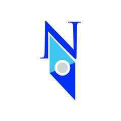 Wall Mural - compass logo. arrow icon. letter n symbol vector eps 10.