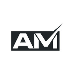 Wall Mural - letter a and m logo. check mark symbol. icon. vector eps 10.