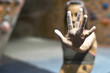 © vitaliymateha - Woman hands in white chalk powder. Athletic woman getting ready to climbing. Focus on the hand.