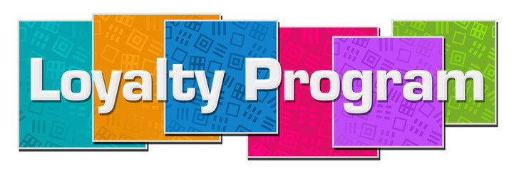 Loyalty Program Colorful Texture Blocks 