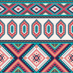 Wall Mural - Tribal geometric seamless pattern.