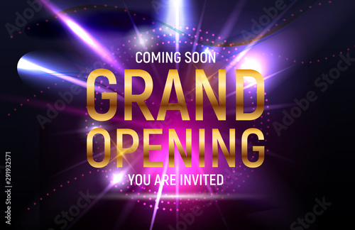 Fotografía Grand opening concept. Vector Illustration