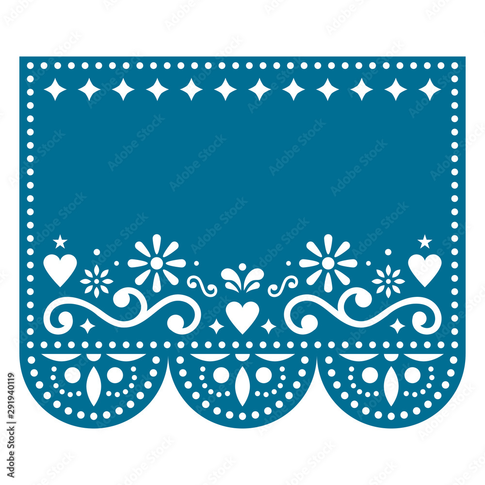 Papel Picado vector template design with no text, Mexican paper decoration with flowers and geometric shapes - greeting card or invitation Stock Vector | Adobe Stock papel-picado-vector-template-design-with-no-text-mexican-paper-decoration-with-flowers-and-geometric-shapes-greeting-card-or-invitation-stock-vector-adobe-stock