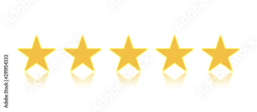 Fotomural Rating stars or 5 rate review vector