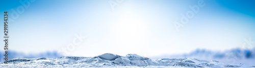 Fotografía Winter background of snow and frost and free space for your decoration