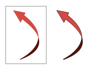 Poster - Arrows icons return, back in ribbon style set. Vector illustration