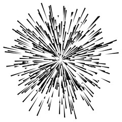 Aufkleber - radial / radiating lines burst, explosion, blast effect