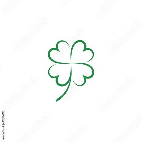 Cuadros en Lienzo Green Clover Leaf icon Template