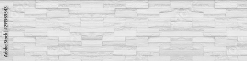 Fototapeta do kuchni white clean Slate Marble Split Face Mosaic pattern and background brick wall floor top view