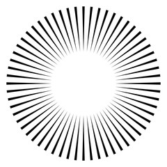Poster - Radial - radiating lines burst element Circular, concentric lines