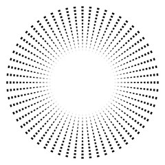 Poster - Radial - radiating lines burst element Circular, concentric lines
