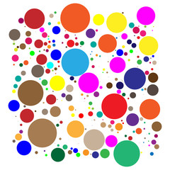 Poster - Random dots, circles pattern. Pontillist / screntone /  half-tone  graphic element