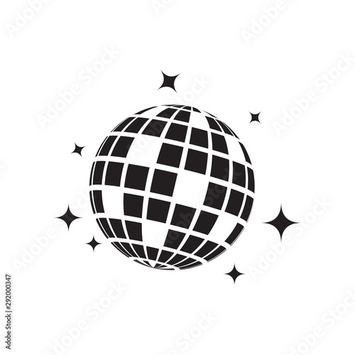Fotomural Disco ball graphic design template vector isolated